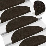  Prostirke za stepenice, samoljepljive, 10 kom, 56x17x3 cm, tamnosmeđe, poluokrugle | shoptok.hr