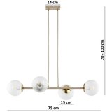 Brilagi Luster na sajli STELLA 4xE27/60W/230V bež/zlatna | Eponuda.com