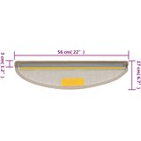  Prostirke za stepenice 15 kom 56x17x3 cm poluokrugle boje taupe | Eponuda.ba