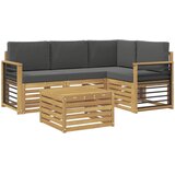  Set vanjskih sofa 5 pcs Bijela i antracit 59 x 59 x 37 cm | shoptok.hr