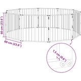  Vrata za pse 10 pcs Crna 60 x 60 cm Cinkani čelik | Shoptok.si