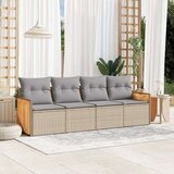 vidaXL 4-dijelni set vrtnih sofa s jastucima bež od poliratana | shoptok.hr
