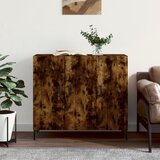 vidaXL Komoda boja dimljenog hrasta 90 x 34 x 80 cm konstruirano drvo Cijene