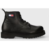 Tommy Jeans Kožne cipele TJM RUBERIZED LACE UP BOOT za muškarce, boja: crna, EM0EM01276 | shoptok.hr