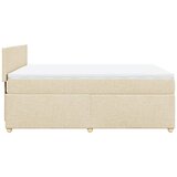  Krevet s oprugama i madracem krem 140x200 cm od tkanine | shoptok.hr