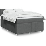 Maison Chic Box spring postelja - Vzmetna postelja z vzmetnico temno siva 140x200 cm blago SL24460, (21891535) | Shoptok.si