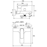 Ravak X070119 Flat stenska armatura za kad | Shoptok.si