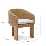 Kave Home Oblazinjen/iz ratana vrtni stol v naravni barvi Xoriguer – | Shoptok.si