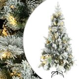  Osvijetljeno božićno drvce sa snijegom i šiškama 225 cm PVC/PE Cijene