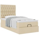  Otomanski krevet s madracem krem 90x200 cm tkanine | shoptok.hr