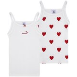 Petit Bateau Majice brez rokavov LOT DEBARDEUR X2 Bela Cene