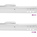 Klizač za ladice 2 pcs Bijelo 300 mm Čelik | shoptok.hr