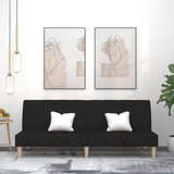 The Living Store Kavč dvosed z ležiščem črno blago - Raztegljiv Kavč, (21835312) | Shoptok.si