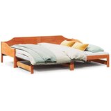 vidaXL Dnevni krevet na razvlačenje voštano smeđi 90x200 cm | shoptok.hr