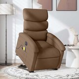 Maison Chic Električni masažni naslanjač - Relax naslanjač s funkcijo vstajanja rjav, (22061242) | Shoptok.si