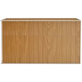  Zidna vrtna kućica smeđa 118x288x178 cm pocinčani čelik | Eponuda.com