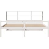 vidaXL Knjižna postelja brez vzmetnice bela 180x200 cm trdna borovina | Shoptok.si