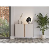 Marckeric Krem/u prirodnoj boji ormarić u dekoru hrasta 100x82,5x40 cm Lucile – | shoptok.hr