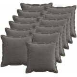  Presvlaka za jastuk 12 kom. HOUTEN Tamnosiva 45 x 45 cm Kord | shoptok.hr