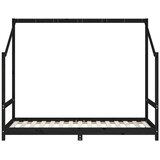  Okvir za dječji krevet crni 90 x 190 cm od masivne borovine | shoptok.hr