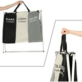  Organizator za perilo 3 predali 135L &amp;ndash; ko&amp;scaron; za ločevanje perila Slike