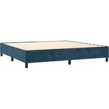  s oprugama i madracem tamnoplavi 200x200 cm baršunasti | shoptok.hr