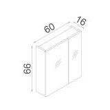 Hanah home Ormarić sa ogledalom Nuvola 60 v2 739 | Eponuda.com