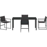  Vrtni set za objed 5 pcs Crna 160 x 80 x 73 cm | shoptok.hr