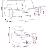  Set sofe 2 pcs Maslinasto zelena Umetnička suknja koža - Vojska zelena 1 sjedalo + trosjed | shoptok.hr