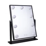 Ogledalo kozmetičko Smile LED Hollywood stolno 23 x 30 cm – Crno