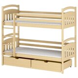 Molarem Home Drveni dječji krevet na kat Gabi s ladicom - svijetlo drvo - 200x90 cm - Bez madraca | shoptok.hr