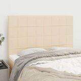  Posteljno vzglavje 4 kosa krem 72x5x78/88 cm blago, (20954008) Cene