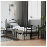 vidaXL okvir kreveta uzglavlje i podnožje crni 80x200 cm | shoptok.hr