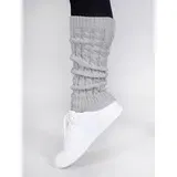 Yoclub Unisex's Leg Warmers Gray Braid SOC-0001U-6600