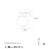 Opviq Roe 10715 Zidna lampa, crno-bijela | Eponuda.ba