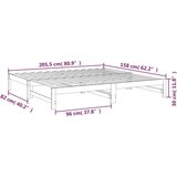  Dnevni ležaj na izvlačenje 2x (80 x 200) cm od masivne borovine | shoptok.hr