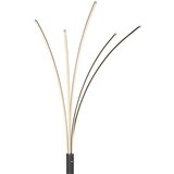 Globo Podna LED svjetiljka Bizzy (36 W, D x Š x V: 56 x 60 x 187 cm, Crna, Opal, Topla bijela) | shoptok.hr