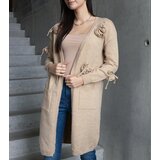 Gemre Long Beige Cardigan Lira | shoptok.hr