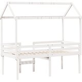  Visoki krevet s krovom bijeli 75 x 190 cm od masivne borovine | Eponuda.ba