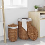  Košarica za rublje 2 pcs Smeđa Kubu Ratan - Smeđa | shoptok.hr