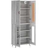  Visoka komoda siva sonome 69,5x34x180 cm od konstruiranog drva | shoptok.hr