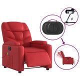  Električni masažni naslonjač od umjetne kože crveni | shoptok.hr