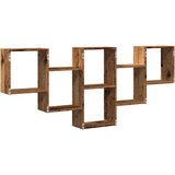 vidaXL Zidna polica Staro drvo 159x18x66 cm Konstruirano drvo | shoptok.hr