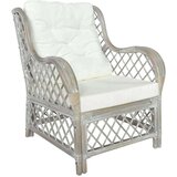 SOFA Enosed z blazino siv naravni ratan in platno, (20657686) Cene