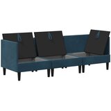  Set namještaja za dnevni boravak s jastukom 3 pcs Plava Baršun | Eponuda.com