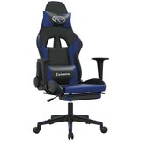  Igralni stol z oporo za noge črno in modro umetno usnje, (21152309) | Shoptok.si