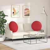  Jastučići za sjedenje 2 pcs Crvena Ø60 x 21 cm tkanina | Eponuda.ba