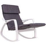  Stolica za ljuljanje s podesivim osloncem za noge s bijelim okvirom ModernHome | shoptok.hr