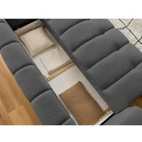 Bobochic Paris Temno siva raztegljiva/s prostorom za shranjevanje sedežna garnitura 251 cm Fuji – | Shoptok.si