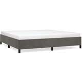 Maison Chic Posteljni okvir - Dvoposteljna postelja - Zakonska postelja brez vzmetnice temno siv 200x200 cm žamet-J4475, (21768597) | Shoptok.si